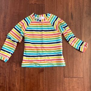 Hanna Andersson Gurls Swim LS Rash Guard, size US 4